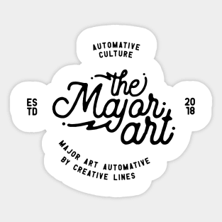 Major Art Automative illustration Sticker